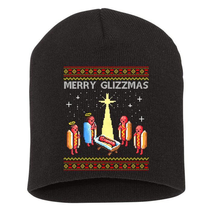 Merry Glizzmas Funny Christmas Short Acrylic Beanie