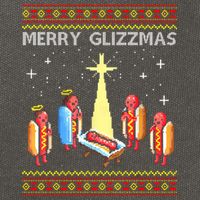 Merry Glizzmas Funny Christmas Cotton Canvas Backpack