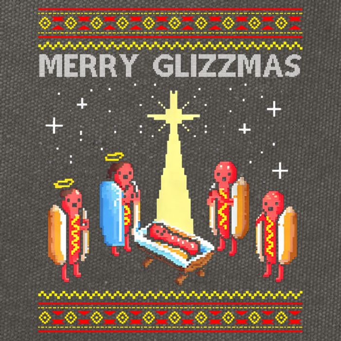 Merry Glizzmas Funny Christmas Cotton Canvas Backpack