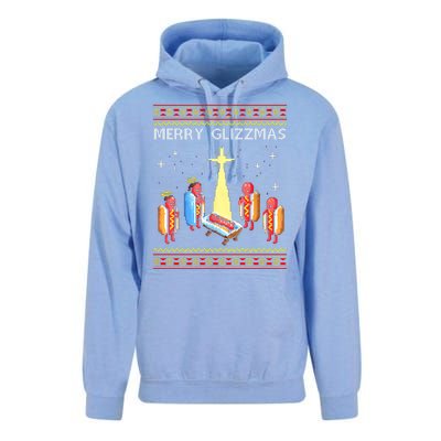 Merry Glizzmas Funny Christmas Unisex Surf Hoodie