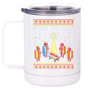 Merry Glizzmas Funny Christmas 12 oz Stainless Steel Tumbler Cup