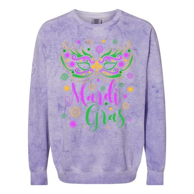 Mardi Gras Feathered Mask Gift Colorblast Crewneck Sweatshirt