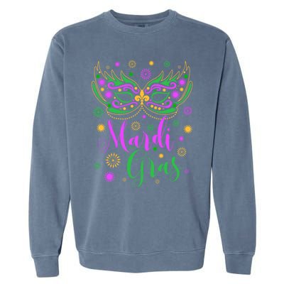 Mardi Gras Feathered Mask Gift Garment-Dyed Sweatshirt