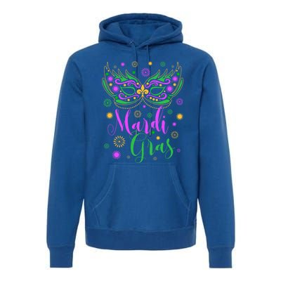 Mardi Gras Feathered Mask Gift Premium Hoodie