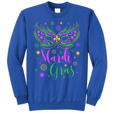 Mardi Gras Feathered Mask Gift Tall Sweatshirt