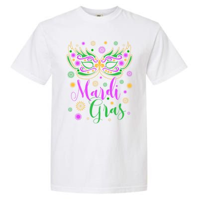 Mardi Gras Feathered Mask Gift Garment-Dyed Heavyweight T-Shirt