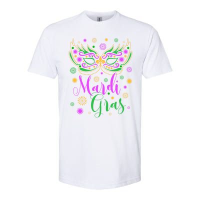 Mardi Gras Feathered Mask Gift Softstyle® CVC T-Shirt