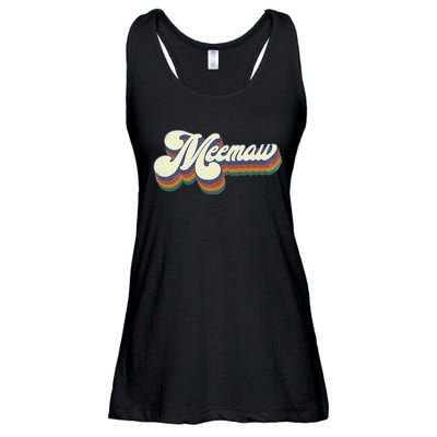 Meemaw Gifts For Grandma Retro Vintage MotherS Day Meemaw Ladies Essential Flowy Tank