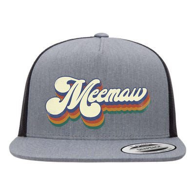 Meemaw Gifts For Grandma Retro Vintage MotherS Day Meemaw Flat Bill Trucker Hat