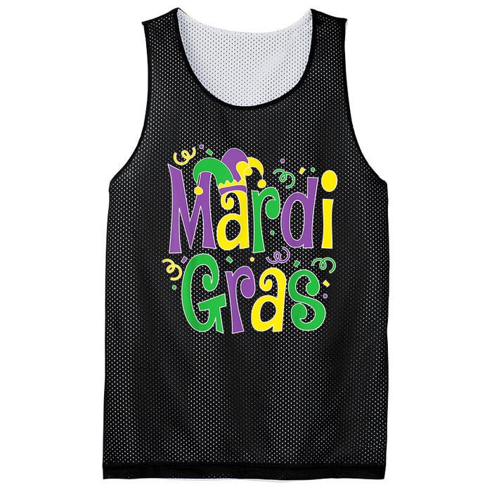 Mardi Gras Fun Mardi Gras Party Mesh Reversible Basketball Jersey Tank