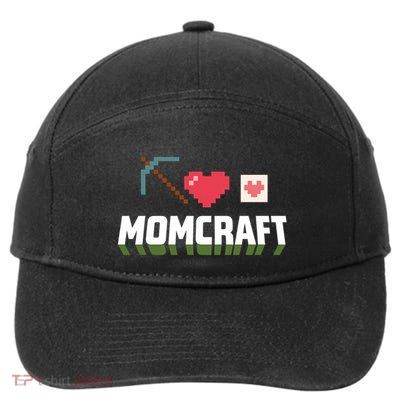 Momcraft Gamer Funny Mother's Day Gift 7-Panel Snapback Hat
