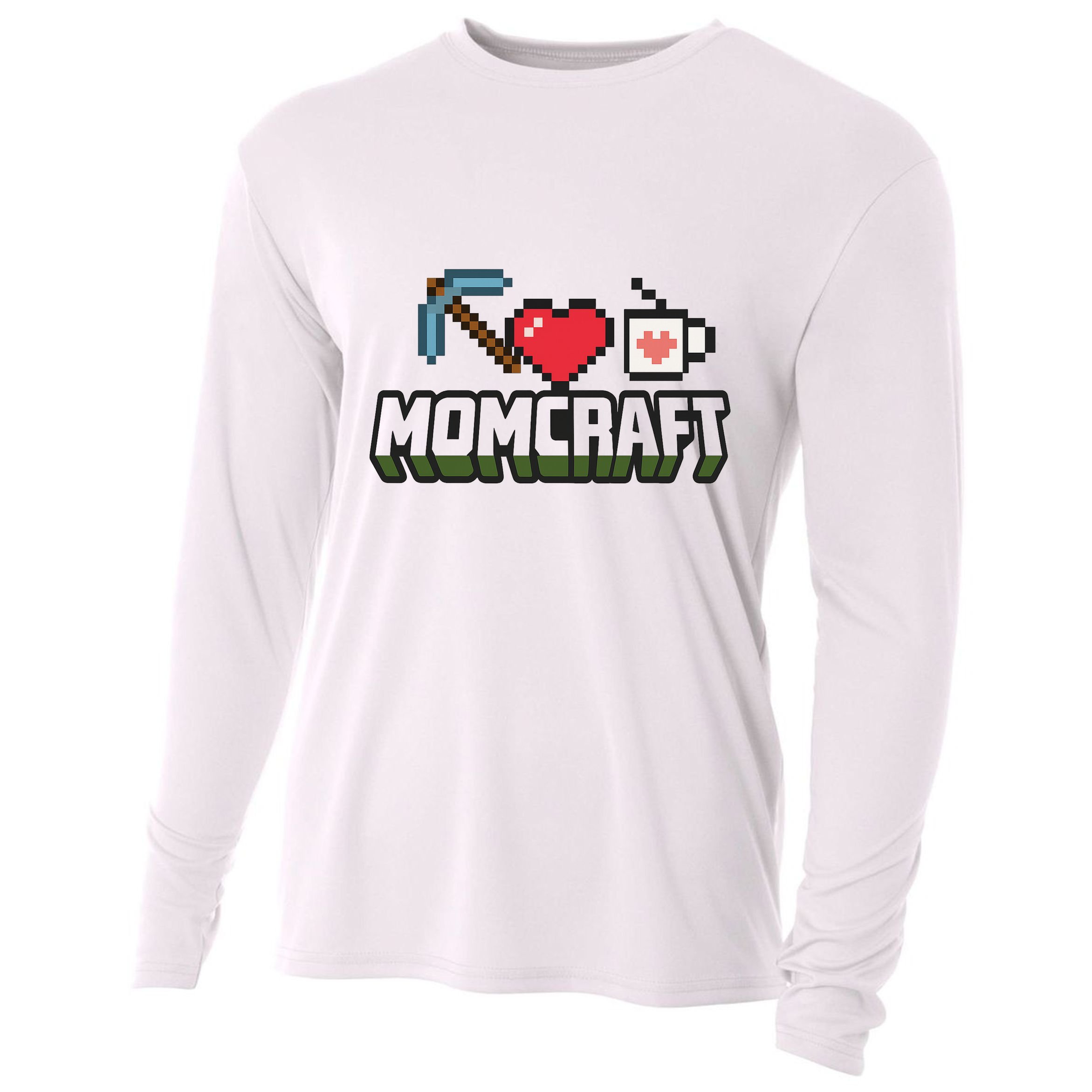 Momcraft Gamer Funny Mother's Day Gift Cooling Performance Long Sleeve Crew