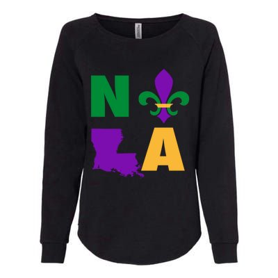 Mardi Gras Fleur De Lis Mardi Gras New Orleans Gift Womens California Wash Sweatshirt