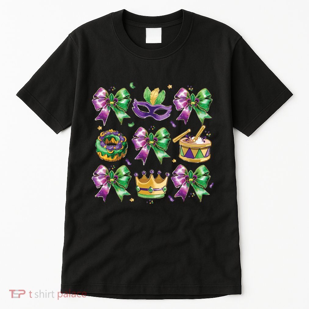 Mardi Gras Fleur De Lis Mardi Beads Louisiana Tall T-Shirt