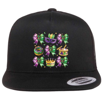 Mardi Gras Fleur De Lis Mardi Beads Louisiana Flatbill Hat
