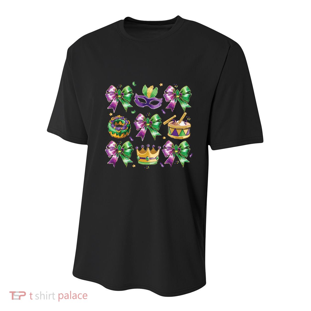Mardi Gras Fleur De Lis Mardi Beads Louisiana Youth Performance Sprint T-Shirt