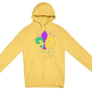 Mardi Gras Fleurgiftdegiftlis Paint Splatter Gift Premium Pullover Hoodie