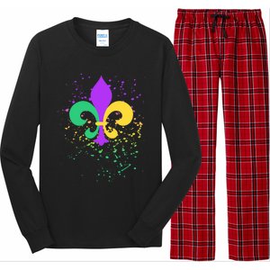 Mardi Gras Fleurgiftdegiftlis Paint Splatter Gift Long Sleeve Pajama Set