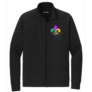 Mardi Gras Fleurgiftdegiftlis Paint Splatter Gift Stretch Full-Zip Cadet Jacket