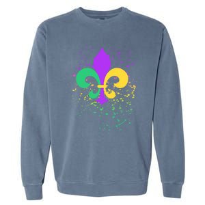 Mardi Gras Fleurgiftdegiftlis Paint Splatter Gift Garment-Dyed Sweatshirt