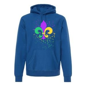 Mardi Gras Fleurgiftdegiftlis Paint Splatter Gift Premium Hoodie