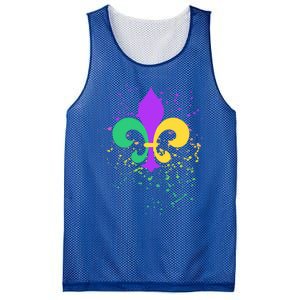 Mardi Gras Fleurgiftdegiftlis Paint Splatter Gift Mesh Reversible Basketball Jersey Tank