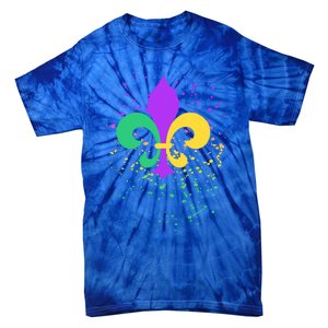 Mardi Gras Fleurgiftdegiftlis Paint Splatter Gift Tie-Dye T-Shirt