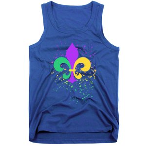 Mardi Gras Fleurgiftdegiftlis Paint Splatter Gift Tank Top