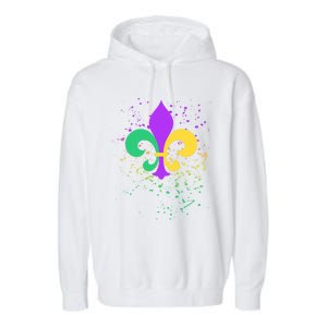 Mardi Gras Fleurgiftdegiftlis Paint Splatter Gift Garment-Dyed Fleece Hoodie