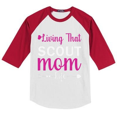 Mom Gift For Women Scout Mothers Day Quote Present Kids Colorblock Raglan Jersey