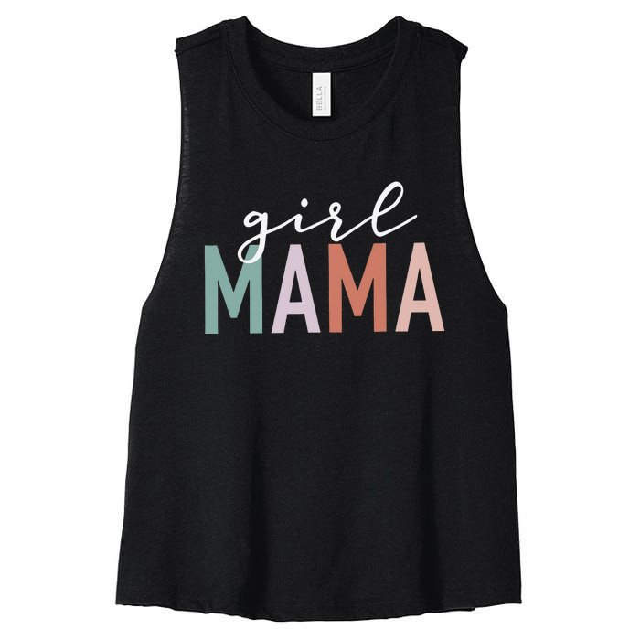 Mama Gifts For Mother Mom Of Leopard Women's Racerback Cropped Tank