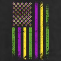 Mardi Gras Festive USA Flag 11oz C Handle Ceramic Mug