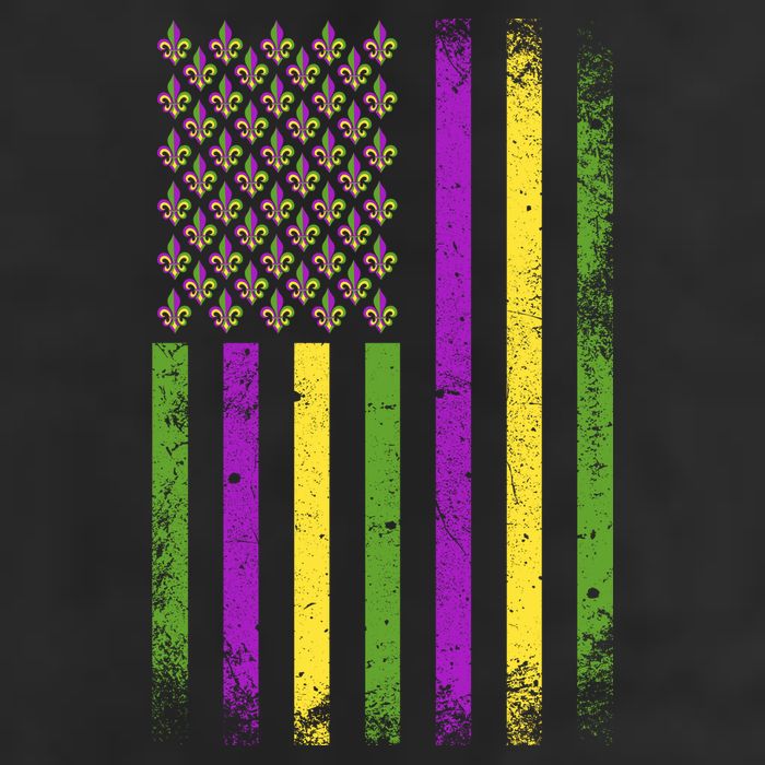 Mardi Gras Festive USA Flag 11oz C Handle Ceramic Mug
