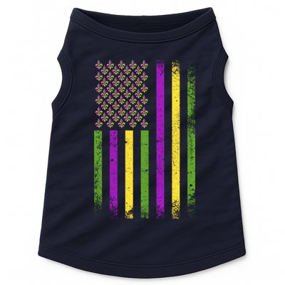 Mardi Gras Festive USA Flag Doggie Tank