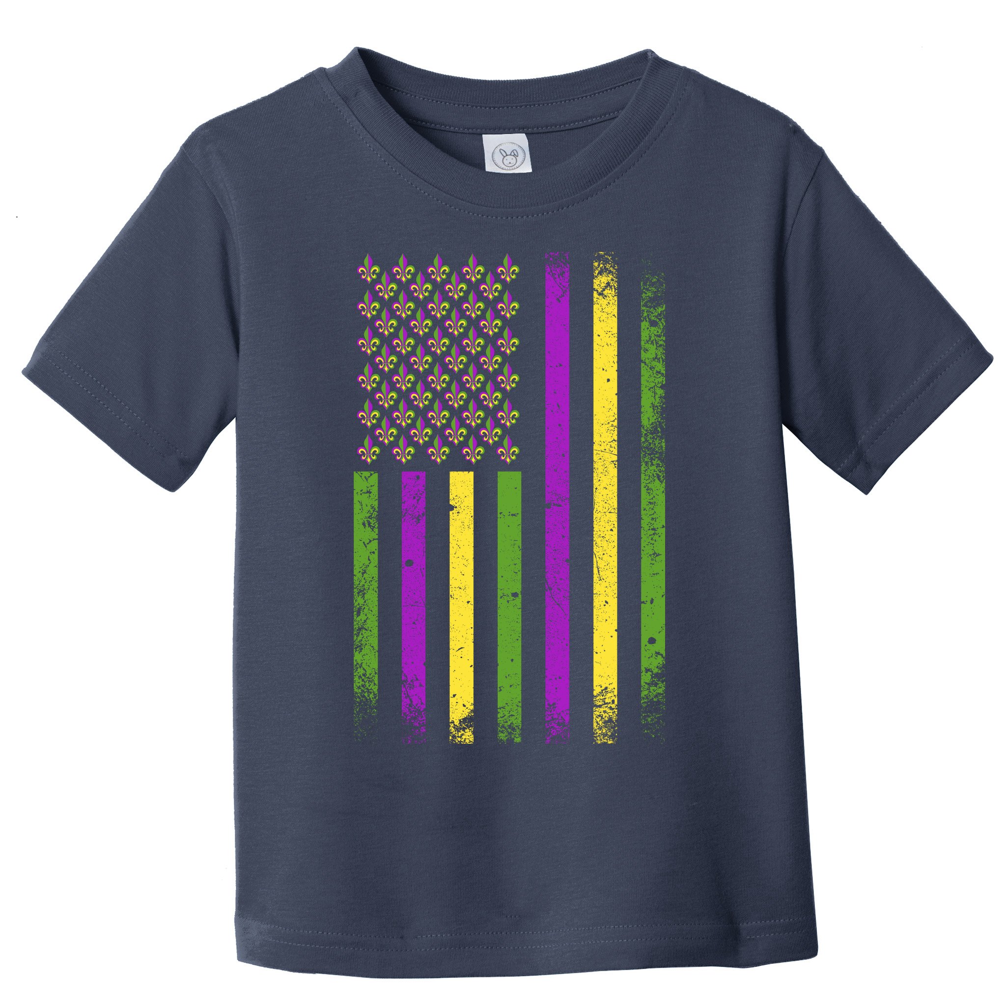 Mardi Gras Festive USA Flag Toddler T-Shirt
