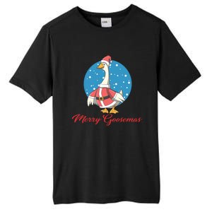 Merry Goosemas Funny Xmas Pun Santa Goose Lover Christmas Cool Gift Tall Fusion ChromaSoft Performance T-Shirt