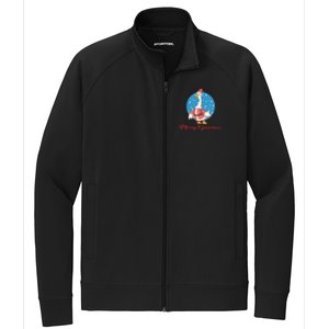 Merry Goosemas Funny Xmas Pun Santa Goose Lover Christmas Cool Gift Stretch Full-Zip Cadet Jacket