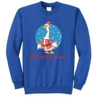 Merry Goosemas Funny Xmas Pun Santa Goose Lover Christmas Cool Gift Sweatshirt