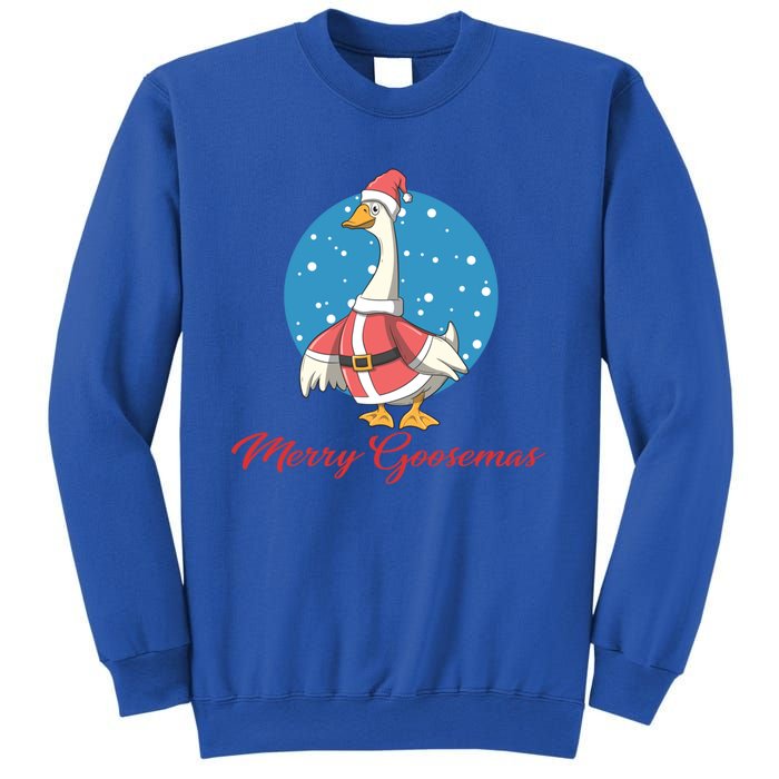 Merry Goosemas Funny Xmas Pun Santa Goose Lover Christmas Cool Gift Sweatshirt