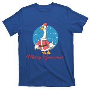 Merry Goosemas Funny Xmas Pun Santa Goose Lover Christmas Cool Gift T-Shirt