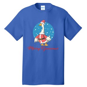 Merry Goosemas Funny Xmas Pun Santa Goose Lover Christmas Cool Gift Tall T-Shirt