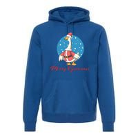 Merry Goosemas Funny Xmas Pun Santa Goose Lover Christmas Cool Gift Premium Hoodie