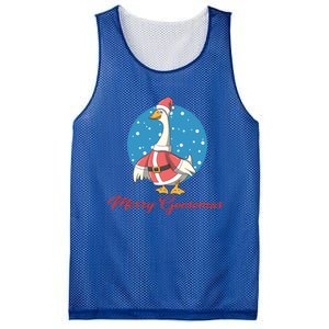 Merry Goosemas Funny Xmas Pun Santa Goose Lover Christmas Cool Gift Mesh Reversible Basketball Jersey Tank