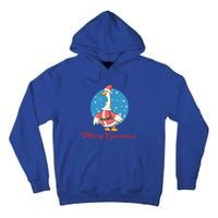 Merry Goosemas Funny Xmas Pun Santa Goose Lover Christmas Cool Gift Tall Hoodie