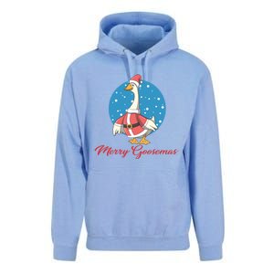 Merry Goosemas Funny Xmas Pun Santa Goose Lover Christmas Cool Gift Unisex Surf Hoodie