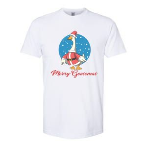 Merry Goosemas Funny Xmas Pun Santa Goose Lover Christmas Cool Gift Softstyle CVC T-Shirt