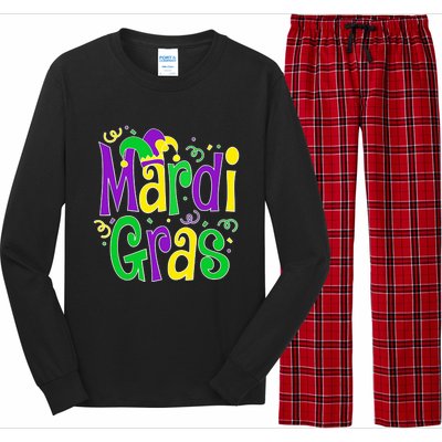 Mardi Gras Funny Mardi Gras Party Long Sleeve Pajama Set