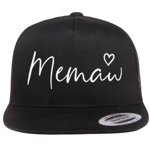 Memaw Gifts For Women Grandma Heart MotherS Day Memaw Flat Bill Trucker Hat