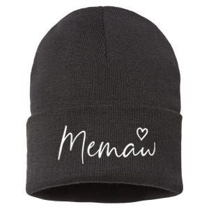 Memaw Gifts For Women Grandma Heart MotherS Day Memaw Sustainable Knit Beanie