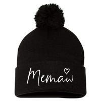 Memaw Gifts For Women Grandma Heart MotherS Day Memaw Pom Pom 12in Knit Beanie